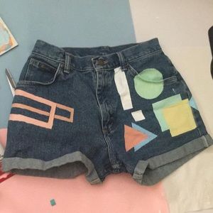 High waisted shorts, with fun retro shapes